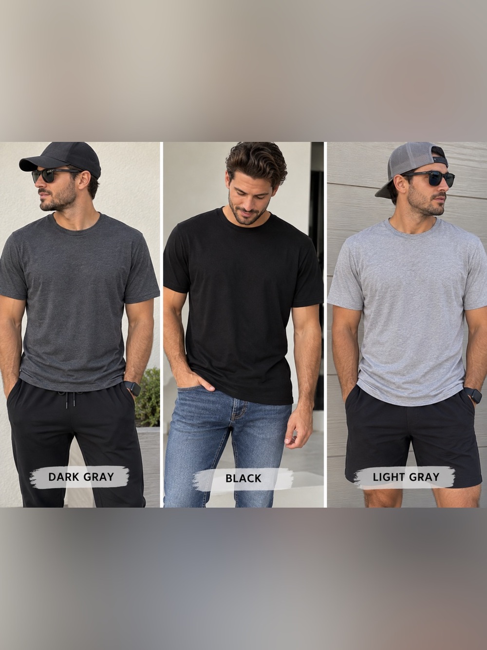 Fresh Clean Threads Men’s 3-Pack Crew Neck T-Shirts – Bundle X-Large